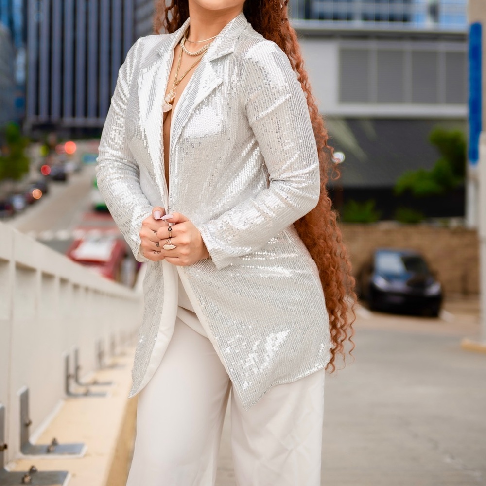 Sequin Blazer Jacket - image 2